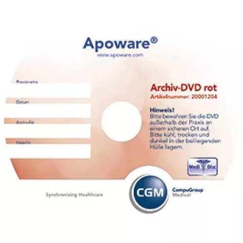 APOWARE MEDIDISC Archiv-DVD rot