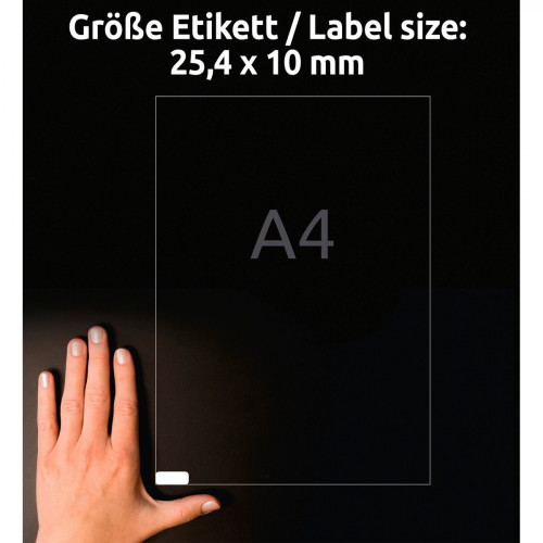 Universal-Etiketten 48,5 x 25,4 mm, wiederablösbar, weiß