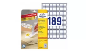 Univeral-Etiketten 25,4 x 10 mm, wiederablösbar, weiß