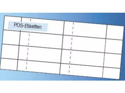 POS-Etiketten DIN A4 blanko weiß