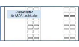 Etiketten f. ABDA-Lochkarten blanko weiß