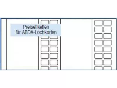 Etiketten f. ABDA-Lochkarten blanko weiß