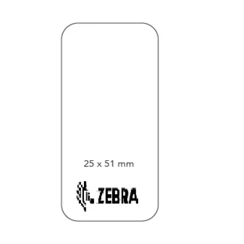 Zebra-Etiketten weiß, 51x25mm permanent