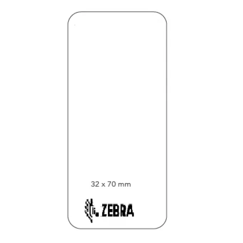 Zebra-Etiketten weiß, 70x32mm permanent