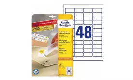 Universal-Etiketten 45,7 x 21,2 mm, wiederablösbar, weiß