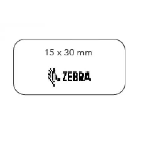 Zebra-Etiketten weiß, 30x15mm