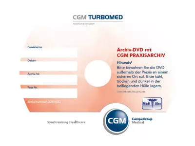 Turbomed MEDIDISC Archiv-DVD rot