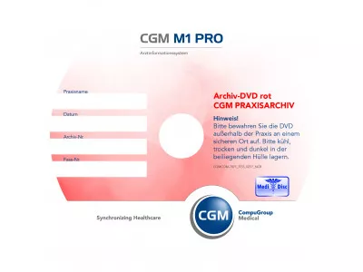 M1 PRO MEDIDISC Archiv-DVD rot