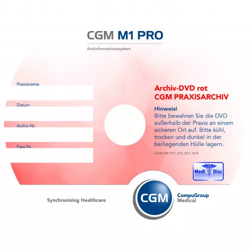 M1 PRO MEDIDISC Archiv-DVD rot