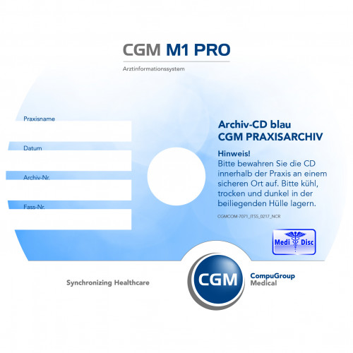 M1 PRO MEDIDISC Archiv-CD blau