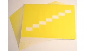 Packungsetiketten A5, 7-bahnig, 25,4 x 13,8 mm, wiederablösbar, gelb, 31.500 Stück