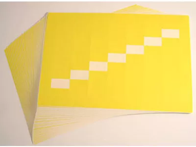 Packungsetiketten A5 7-bahnig blank gelb