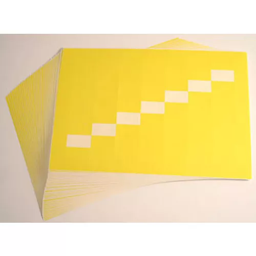 Packungsetiketten A5 7-bahnig blank gelb