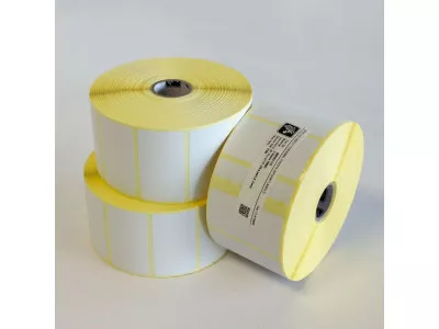Etikett Zebra weiß, 32x25mm Thermopapier