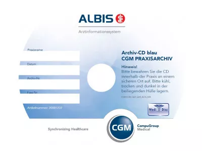 ALBIS MEDIDISC Archiv-CD blau