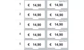 POS-Etikettenbogen DIN A4 85x55 mm