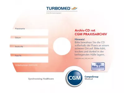 Turbomed MEDIDISC Archiv-CD rot