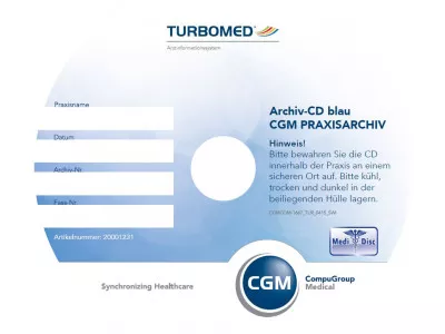 Turbomed MEDIDISC Archiv-CD blau