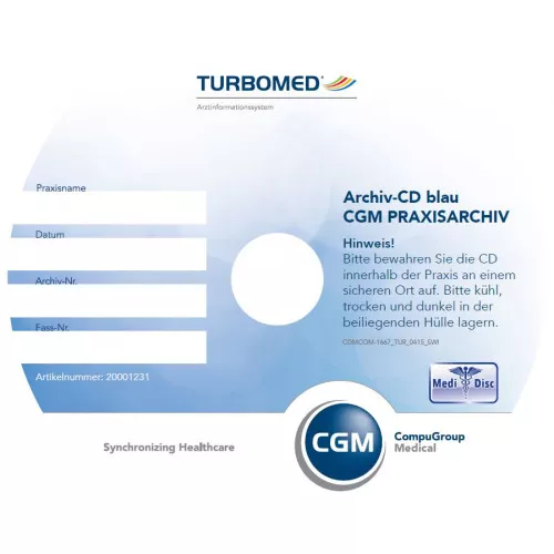 Turbomed MEDIDISC Archiv-CD blau