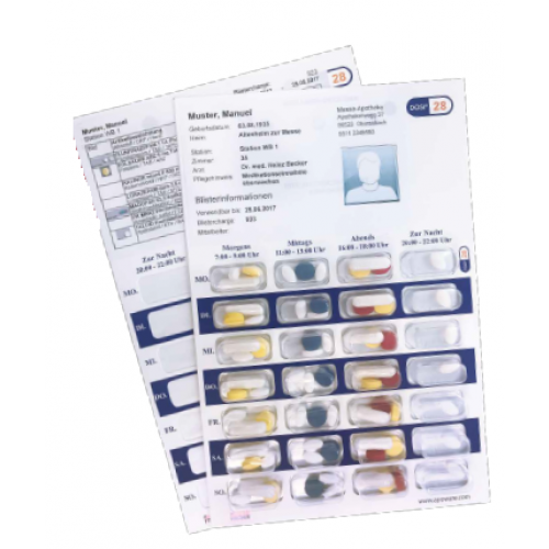 Blister Etiketten DINA5  für Patientendaten weiß