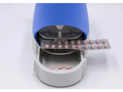 Poppit Pro – automatischer Tabletten-Entblisterer „Poppit“ | 220 V, daumenschonend, präzise