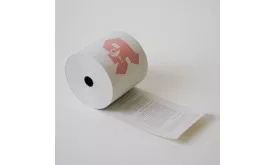 Kassenrollen 100% Recycling Papier, weiß mit Apotheken "A" und rückseitigem Lastschrifttext 70 mm EPSON TM-U925/930/950