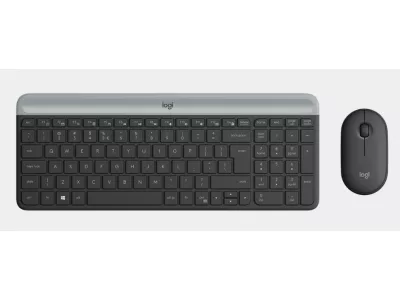 Logitech MK470 Slim – Kabellose Tastatur & Maus Kombi (Schwarz)