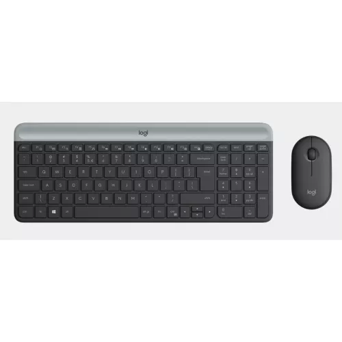 Logitech MK470 Slim – Kabellose Tastatur & Maus Kombi (Schwarz)