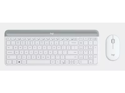Logitech MK470 Slim – Kabellose Tastatur & Maus Kombi (weiß)