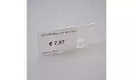 POS-Infohalter Acryl 87x57mm für Glasb.