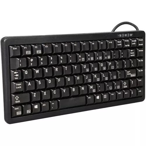 Cherry Mini Tastatur USB / PS2 – Schwarz, kompakt