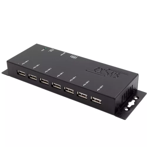 USB 2.0 Hub 7-Port mit Netzteil – stabiler USB-Verteiler für Apothekenarbeitsplätze