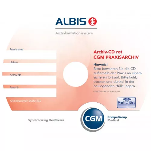 ALBIS MEDIDISC Archiv-CD rot
