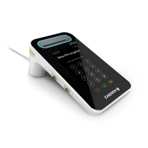 CHERRY ST-1506 eHealth-Terminal mit Farb-Touchscreen bei der Bedienung