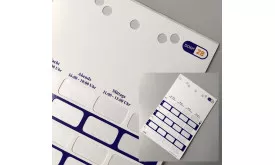 Blister Karte Dosi28 7 x 4  Einfachklebung bunt, 500 Stück