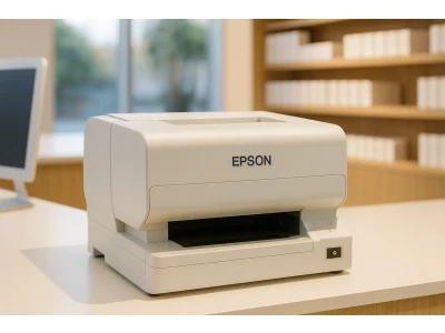 Kassen- Rezeptdrucker EPSON TM-J 7700, weiß für Apotheken